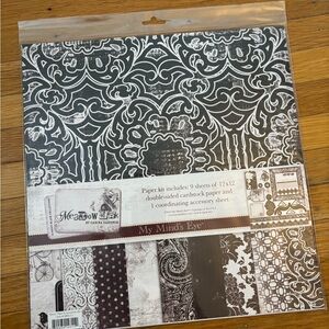 My Mind's Eye Meadowlark Black & White Patterned Cardstock Paper Kit